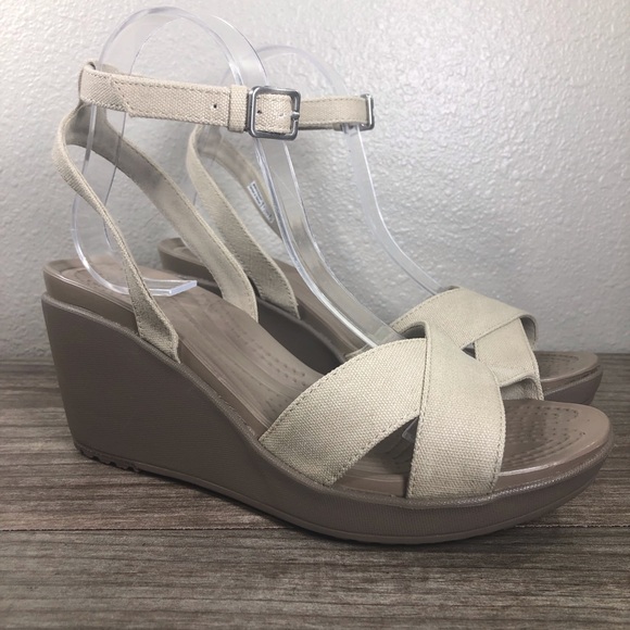 CROCS Shoes - Crocs Leigh II Wedge Sandals sz 9